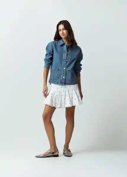 Chaqueta Glowie Mujer Azul Indigo Medio Talla L Naf Naf