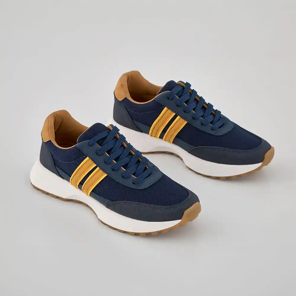 Tenis Casuales Masculinos Urb Azul Talla 38