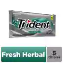 Trident Chicle Menta Herbal Sin Azúcar