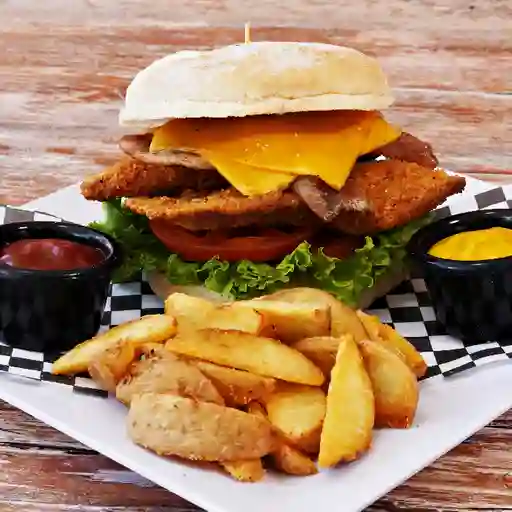 Hamburgo Cronch de Pollo + 150 Grs Papa Fran