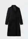 Abrigo Sirenita Negro Talla 26 Mujer Mango
