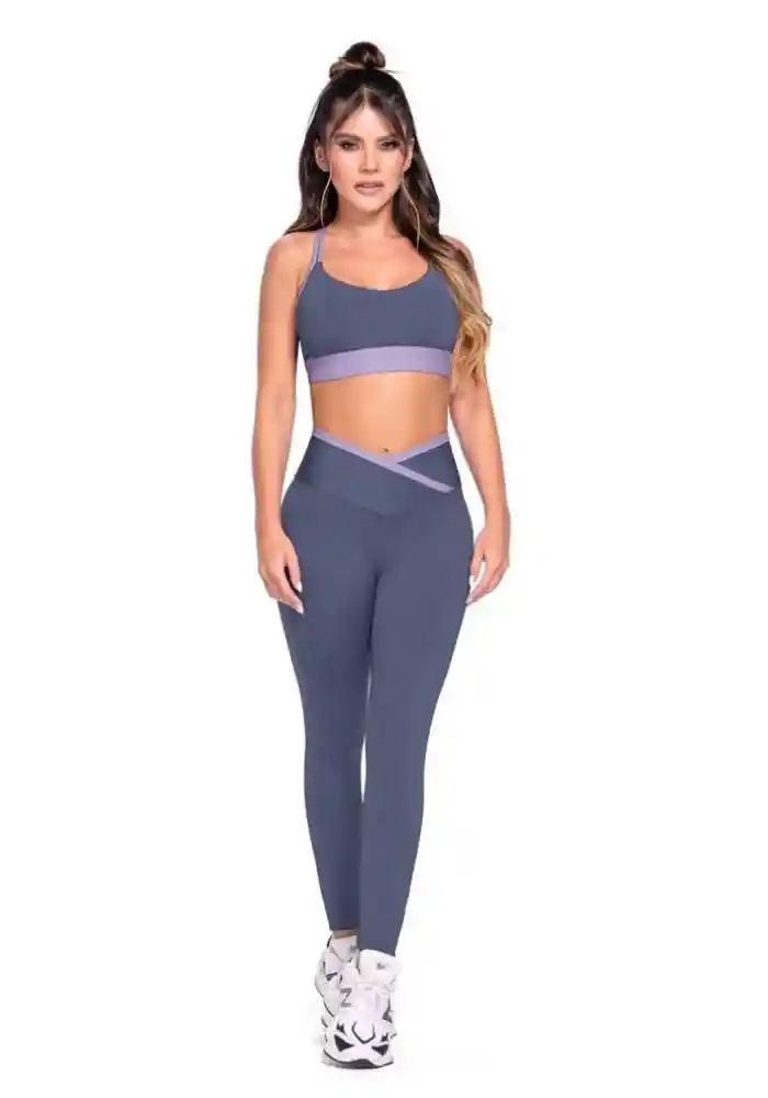 Legging Deportivo Pretina Cruz S-celeste