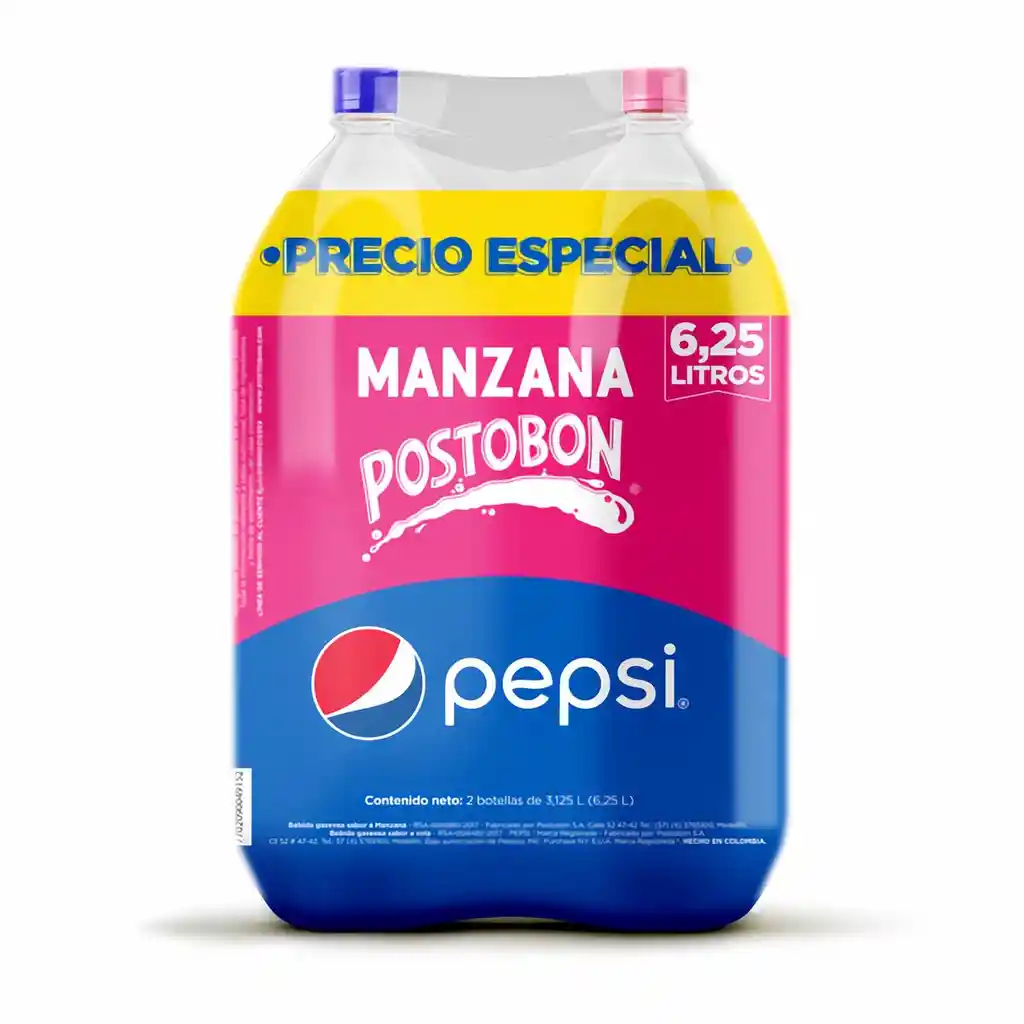 Postobón Pack 2 Manzana Pepsi