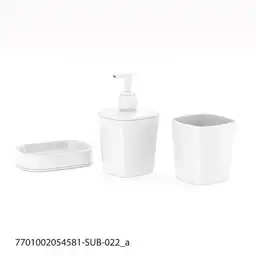 Set X 3 Accesorios Baño Blanco Finlandek Setab