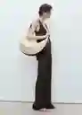 Pantalón Magnolia Chocolate Talla M Mujer Mango