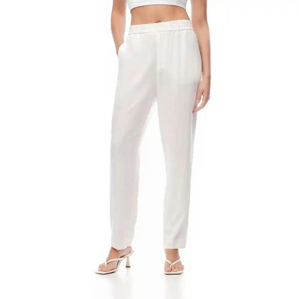 Pantalón Tiro Alto Con Lino Femenino Logim Gef