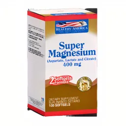 HEALTHY AMERICA Suplemento Alimenticio Super Magnesium (400 mg)