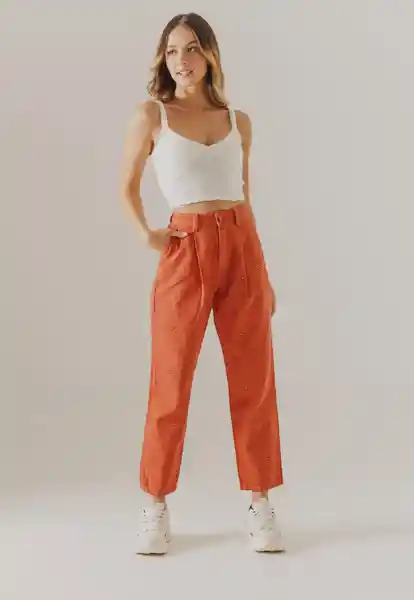 Jean Color Naranja Talla 8