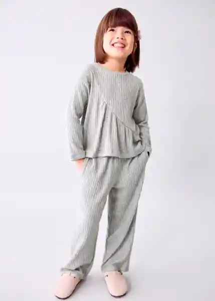 Camiseta Puntiset Gris Medio Vigoré Talla 97 Niñas Mango