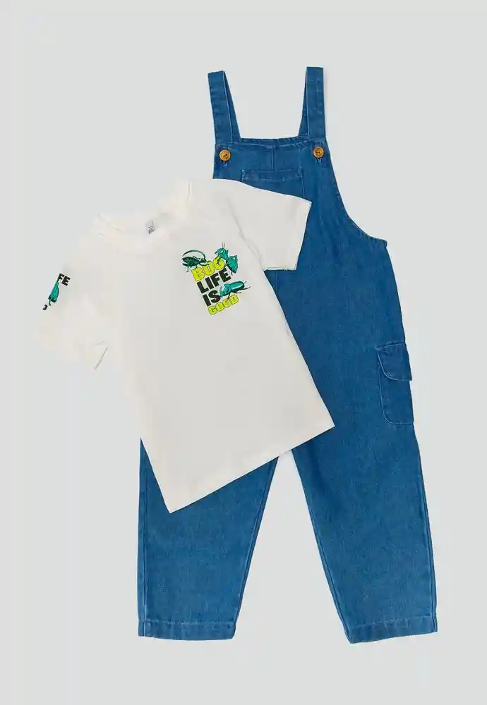 Conjunto Largo 6/9 Meses-azul