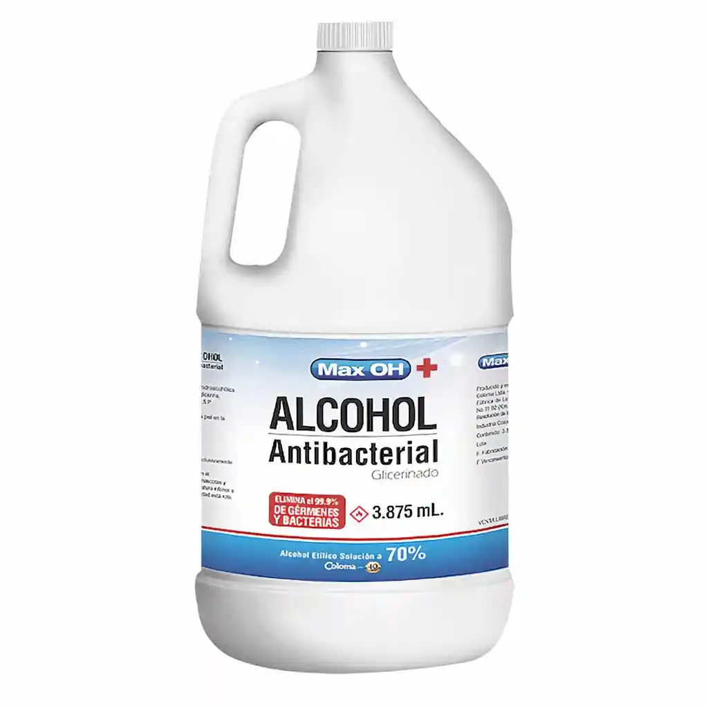 Max Oh Alcohol Antibacterial Glicerinado