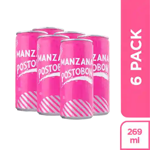 Gaseosa Manzana Postobon 6 Pack Lata x 269 mL