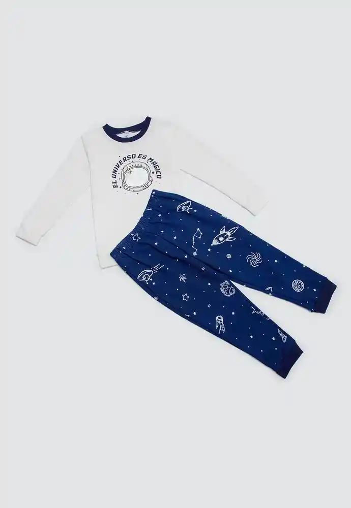 Pijama Dos Piezas 6/9 Meses-ivory