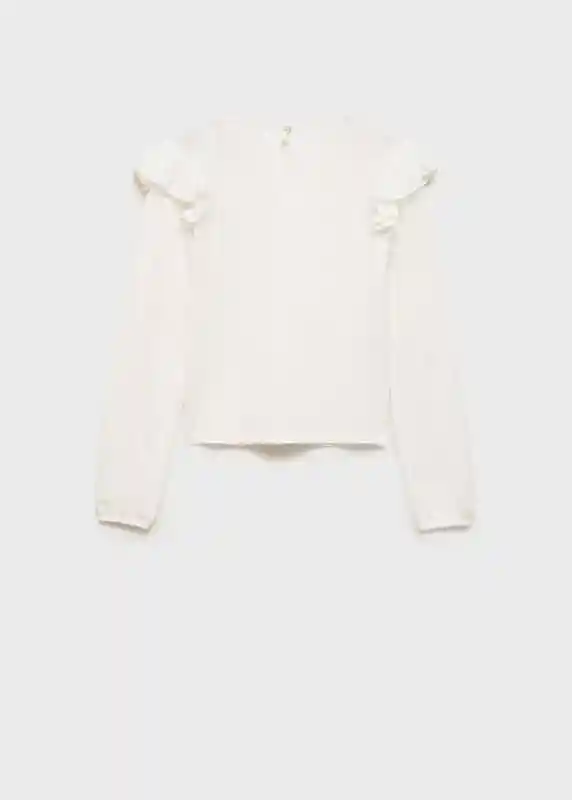 Camiseta Clara Off White Talla 14 Niñas Mango