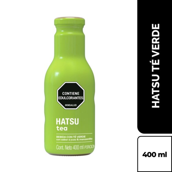 Hatsu té Verde Sin Calorías Vidrio 400 mL