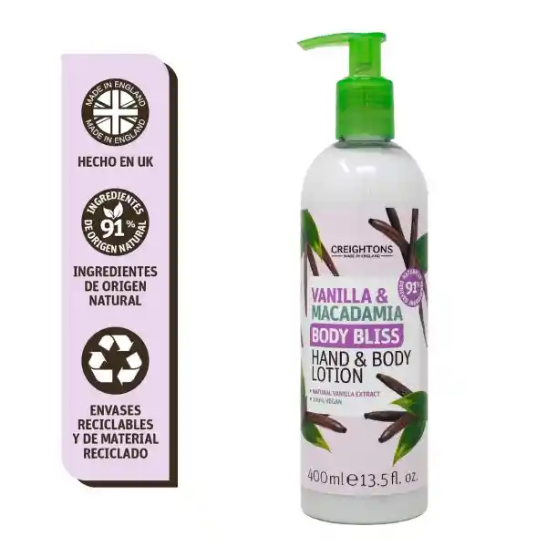 Creightons Lotion Hand Body Bliss Vainilla Macadamia