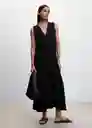 Vestido Oporto-A Negro Talla XL Mujer Mango