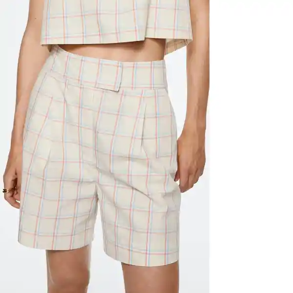 Shorts Miri-H Crudo Talla S Mujer Mango