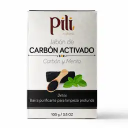 Pili Natural Jabón de Carbón Activado y Menta