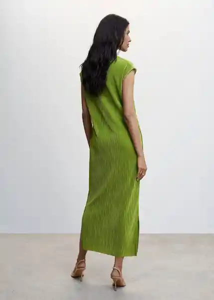 Vestido Jungla-A Verde Talla S Mujer Mango