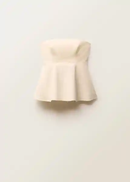 Top Dama Vainilla Talla M Mujer Mango