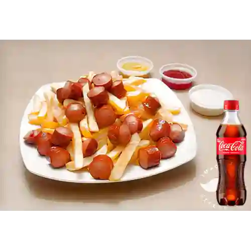 Combo Salchipapa Sencilla + Coca Cola Original 400 ml