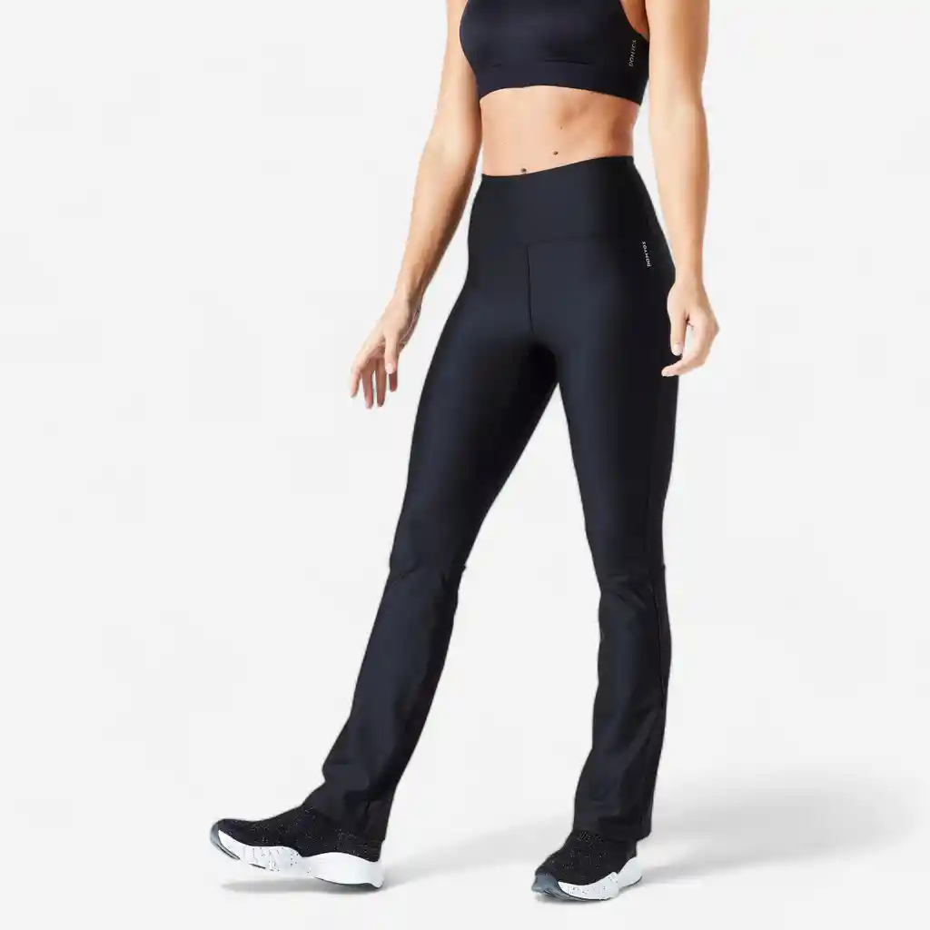 Leggings de Fitness Bota Recta Para Mujer Domyos - Negro