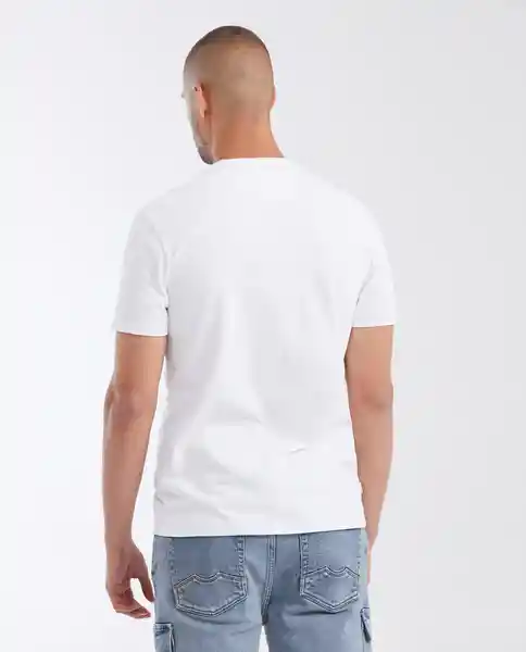 Camiseta Embroidered Masculino Blanco 0 Claro Talla S Chevignon