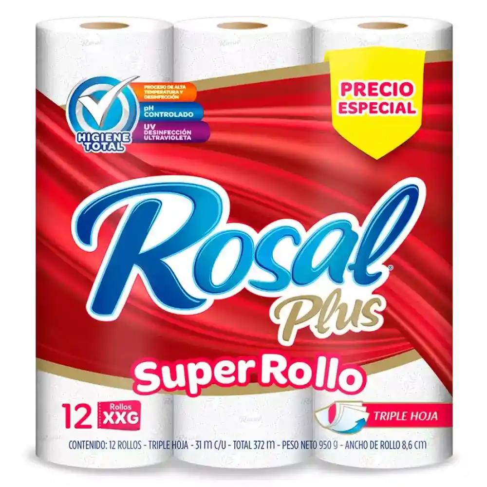Rosal Plus Papel Higiénico Súper Rollo