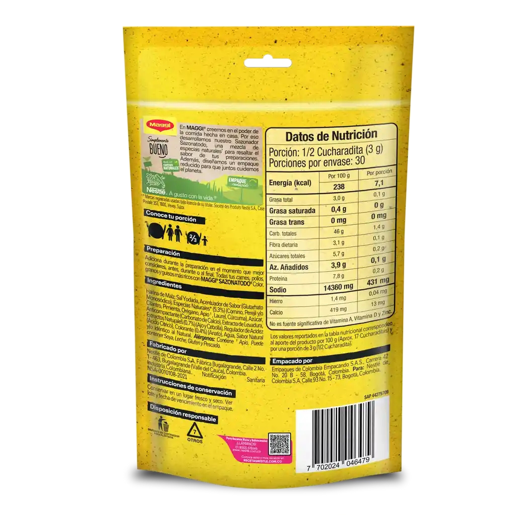Sazonador con Color MAGGI Sazonatodo x 90g