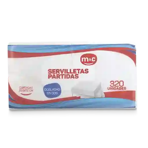 Servilletas Partidas M&c Dobladas En Dos 320h