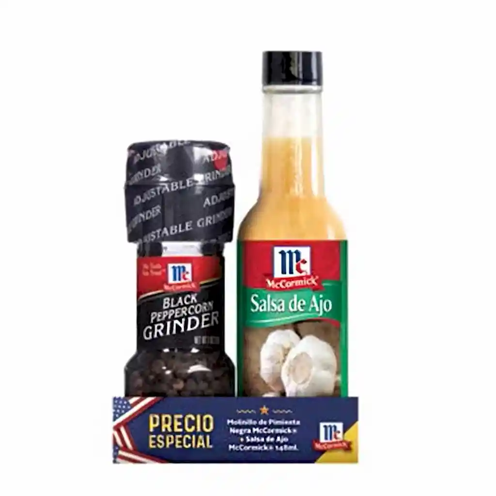 McCormick Pimienta Negra + Salsa De Ajo