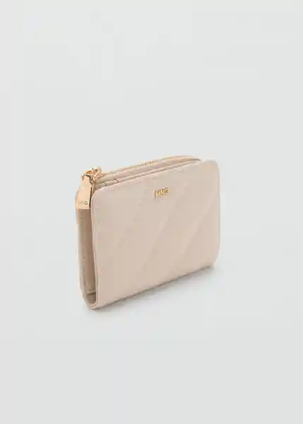 Billetera P Diagonal Offwhite Talla 99 Mujer Mango