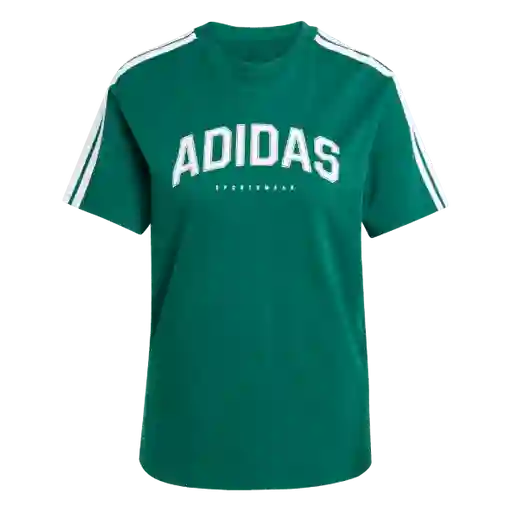 Adidas Camiseta L Softs Manga Corta Mujer Verde Talla S