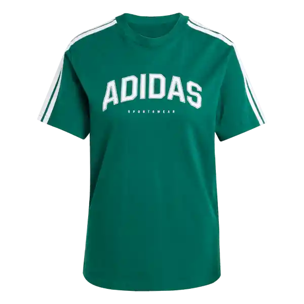 Adidas Camiseta L Softs Manga Corta Mujer Verde Talla S