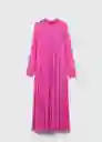 Vestido Blanca-a Rosa Talla XL Mujer Mango