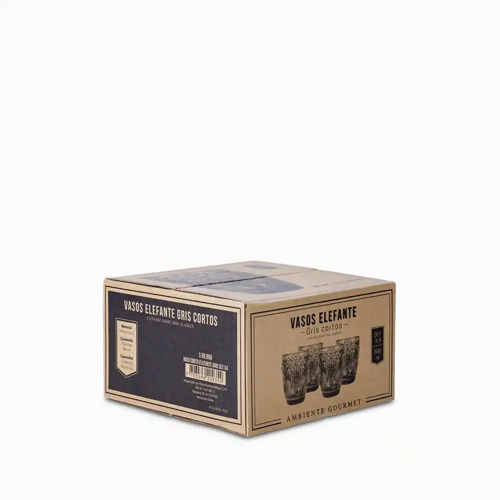 Ambiente Gourmet Vaso Corto Elefante Gris