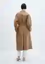 Abrigo Verdi Camel Talla XS Mujer Mango