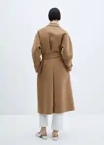 Abrigo Verdi Camel Talla XS Mujer Mango