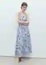 Falda Indigo Offwhite Talla 38 Mujer Mango