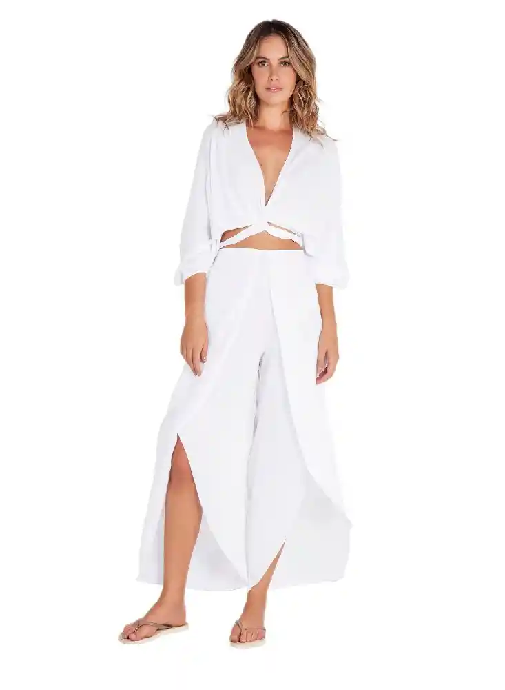 Salida de Baño Pantalon Fiory L-blanco