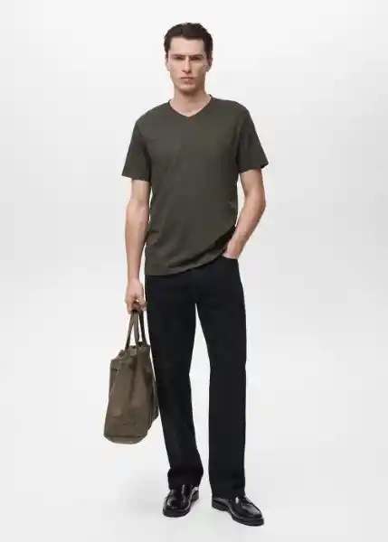 Camiseta Chelsea Antracita Talla L Hombre Mango