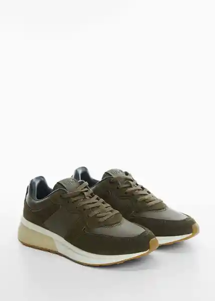 Zapatos Deportiva Rulenapa Khaki Talla 42 Hombre Mango