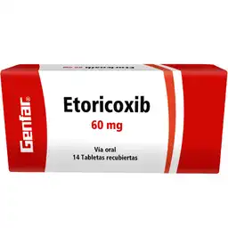 Etoricoxib 60 Mg 14 Tbs Gf