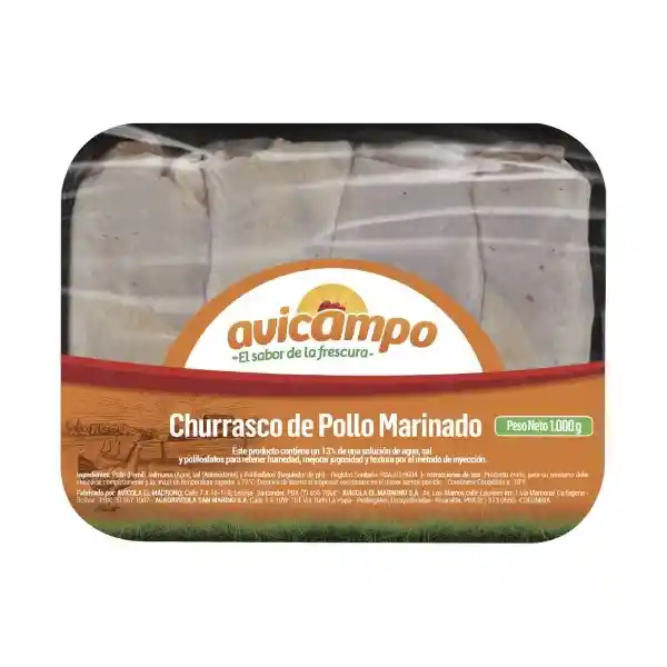 Avicampo Churrasco de Pollo Marinado