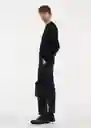 Pantalón Pluto Navy Talla 42 Hombre Mango