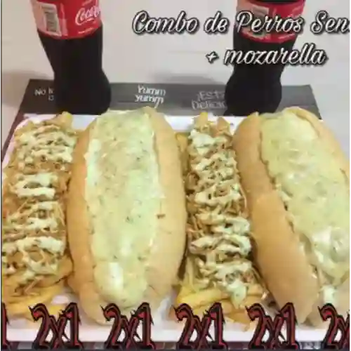 2 Perros Gratinados + 2 Papas Francesas