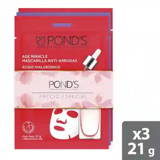 Pond´s Pack De Mascarilla Age Miracle 