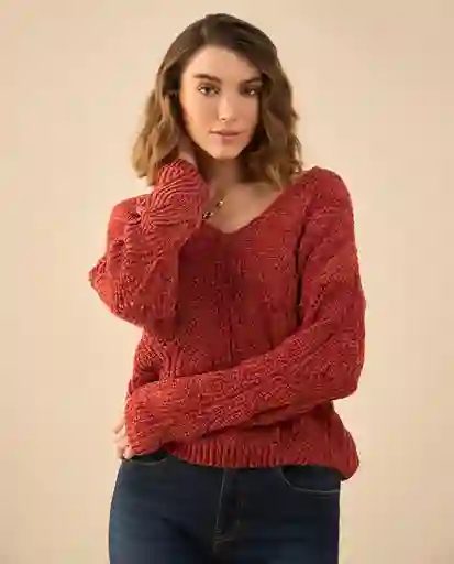 Suéter Tejido Rojo Cereza Oscuro Talla M 662G203 Esprit