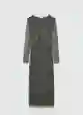 Vestido Clauden Gris Talla XL Mujer Mango